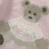 La Maglieria De L'Orsobruno Maglia tinta unita con Stampa Rosa per Neonata BEAR1 ROSA LA MAGLIERIA DE L'ORSOBRUNO 