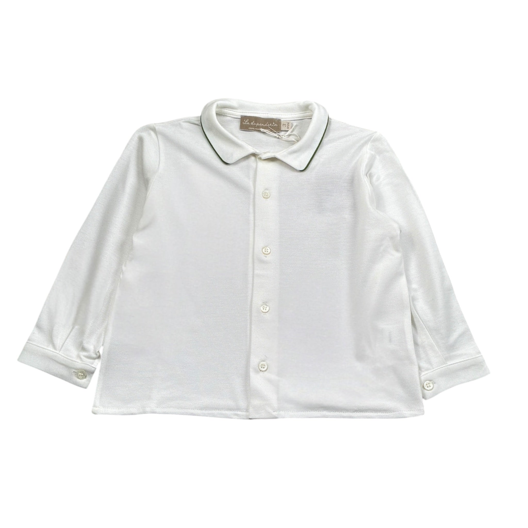 La Stupenderia Camicia tinta unita con Colletto Bianco per Bambino 1TCCM23 BIANCO LA STUPENDERIA 