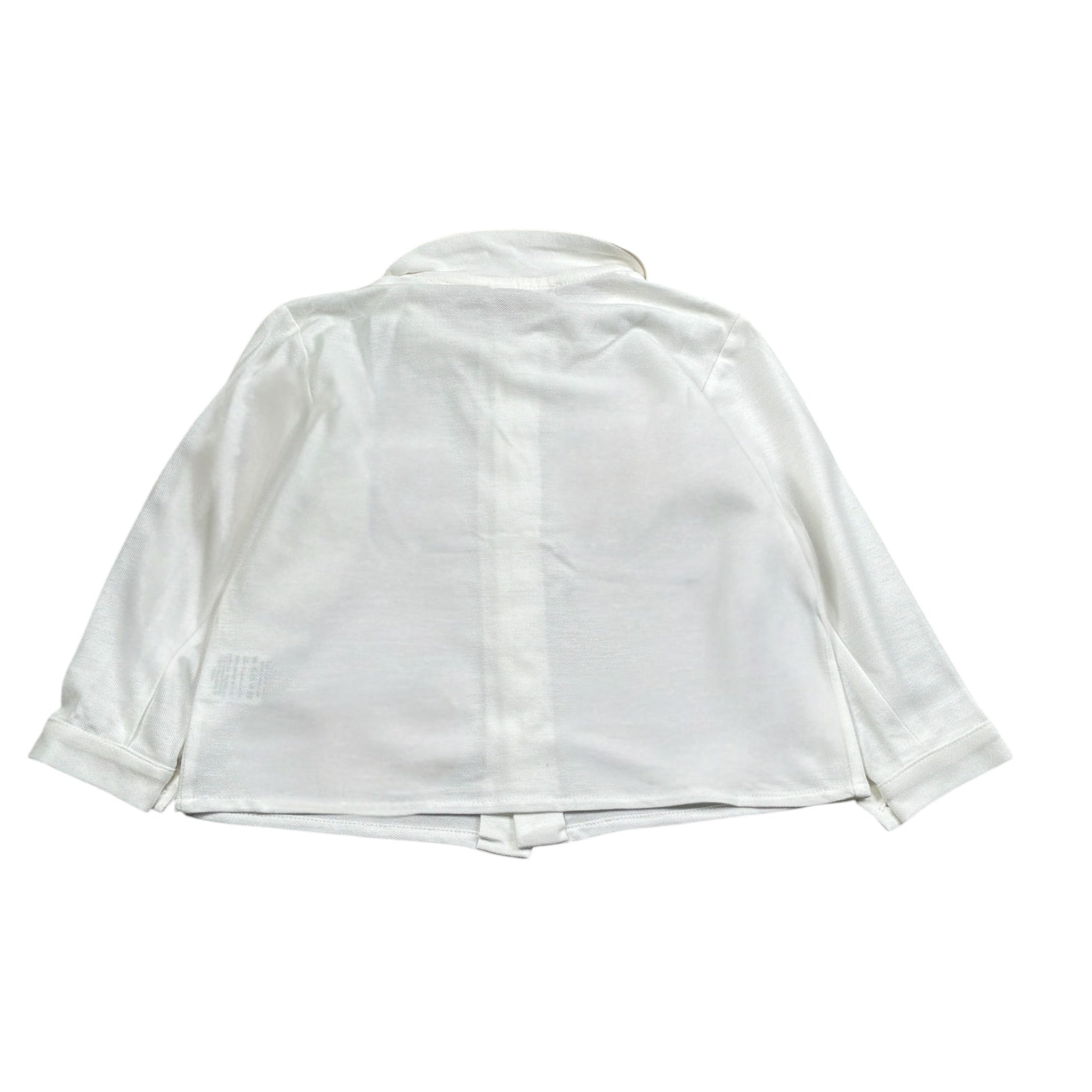 La Stupenderia Camicia tinta unita con Colletto Bianco/Beige per Bambino 1TCCM23 BIANCO/BEIGE LA STUPENDERIA 