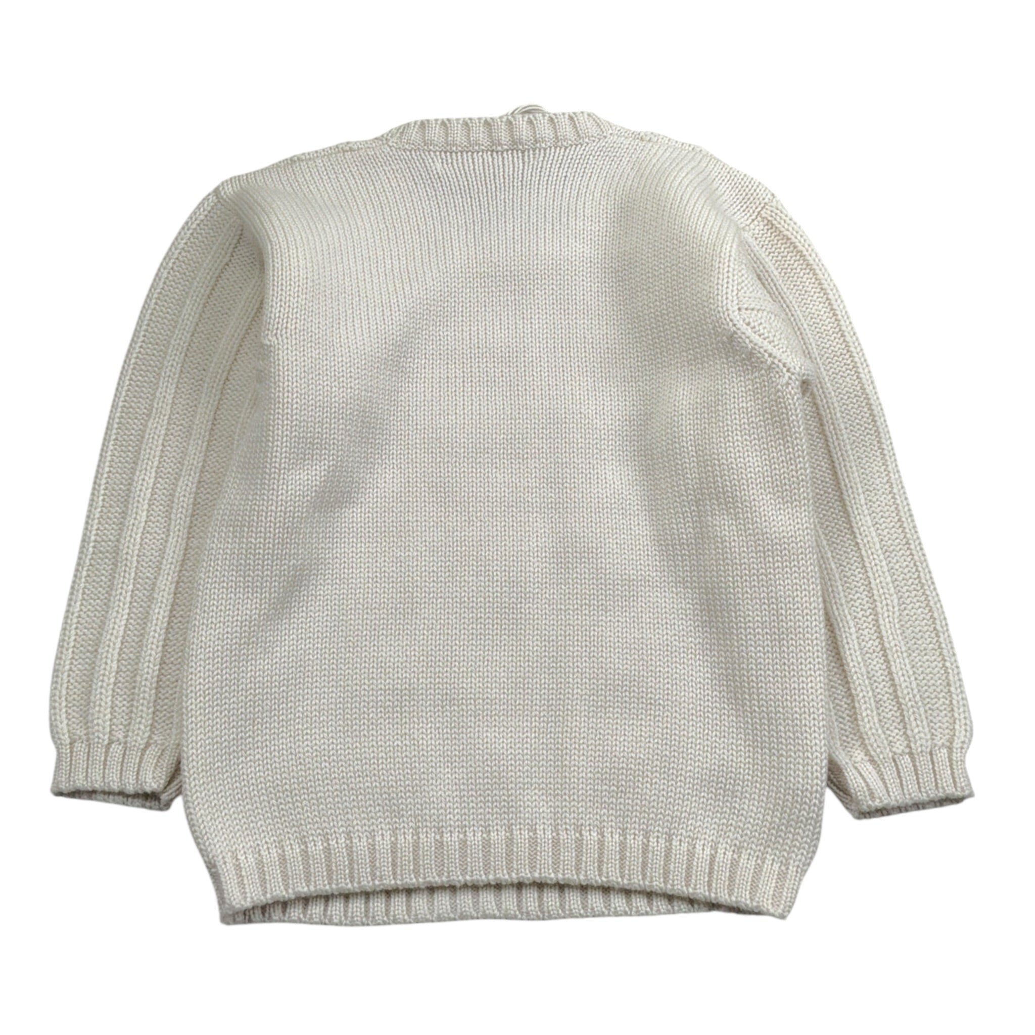 La Stupenderia Maglia tinta unita con Trecce Panna per Bambino 1WCPL23 PANNA LA STUPENDERIA 