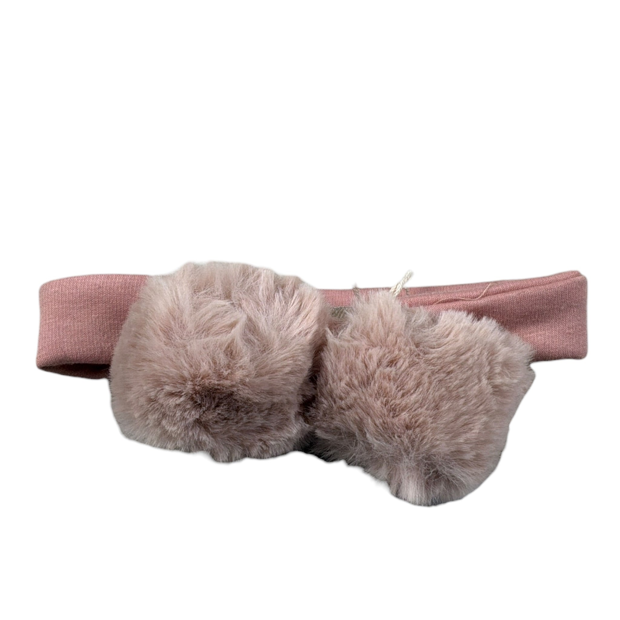 La Stupenderia Fascia tinta unita con Pon Pon Rosa per Neonata ABFA02 ROSA LA STUPENDERIA 