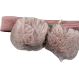 La Stupenderia Fascia tinta unita con Pon Pon Rosa per Neonata ABFA02 ROSA LA STUPENDERIA 