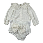 La Stupenderia Completo 2 Pezzi Body-Culotte Panna per Neonata CBCT02 PANNA LA STUPENDERIA 
