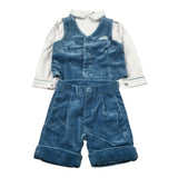La Stupenderia Completo 3 Pezzi Camcia-Gilet-Bermuda Blu per Neonato CCGL21 BLU LA STUPENDERIA 