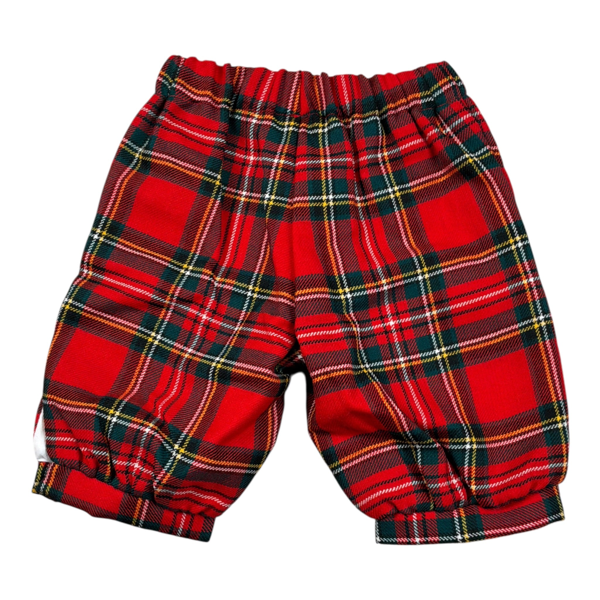 La Stupenderia Pantalone tinta unita con Fantasia Scozzese Rosso per Neonato TBBR01 ROSSO LA STUPENDERIA 