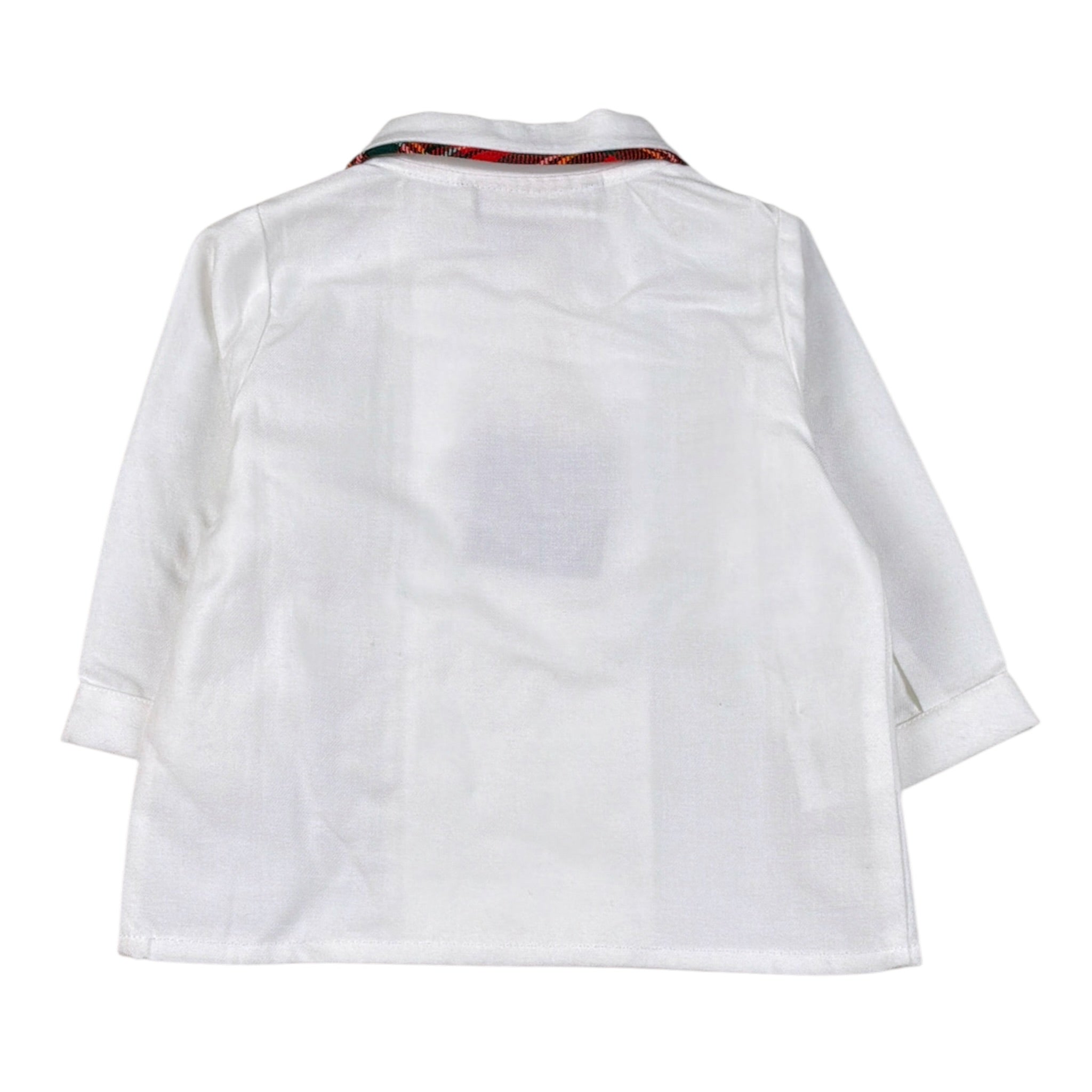 La Stupenderia Camicia tinta unita con Bottoni In Contrasto Bianco per Neonato TBCM01B02 BIANCO LA STUPENDERIA 