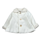 La Stupenderia Cappotto tinta unita con Colletto Bianco per Neonata TBGB00 BIANCO LA STUPENDERIA 