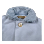 La Stupenderia Cappotto tinta unita con Colletto Azzurro per Neonata TBGB00X AZZURRO LA STUPENDERIA 