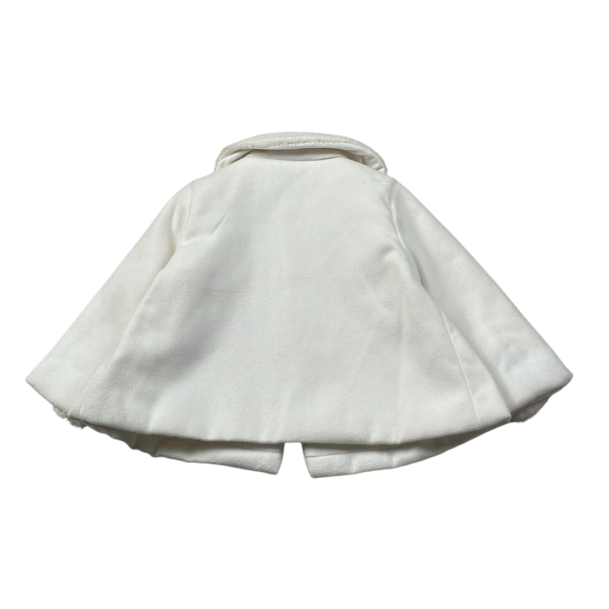 La Stupenderia Cappotto tinta unita con Colletto Panna per Neonata TBGB00X PANNA LA STUPENDERIA 