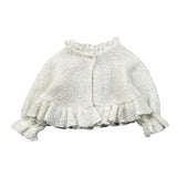 La Stupenderia Cardigan tinta unita con Colletto Panna per Neonata TBGH52 PANNA LA STUPENDERIA 