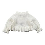 La Stupenderia Cardigan tinta unita con Colletto Panna per Neonata TBGH52 PANNA LA STUPENDERIA 