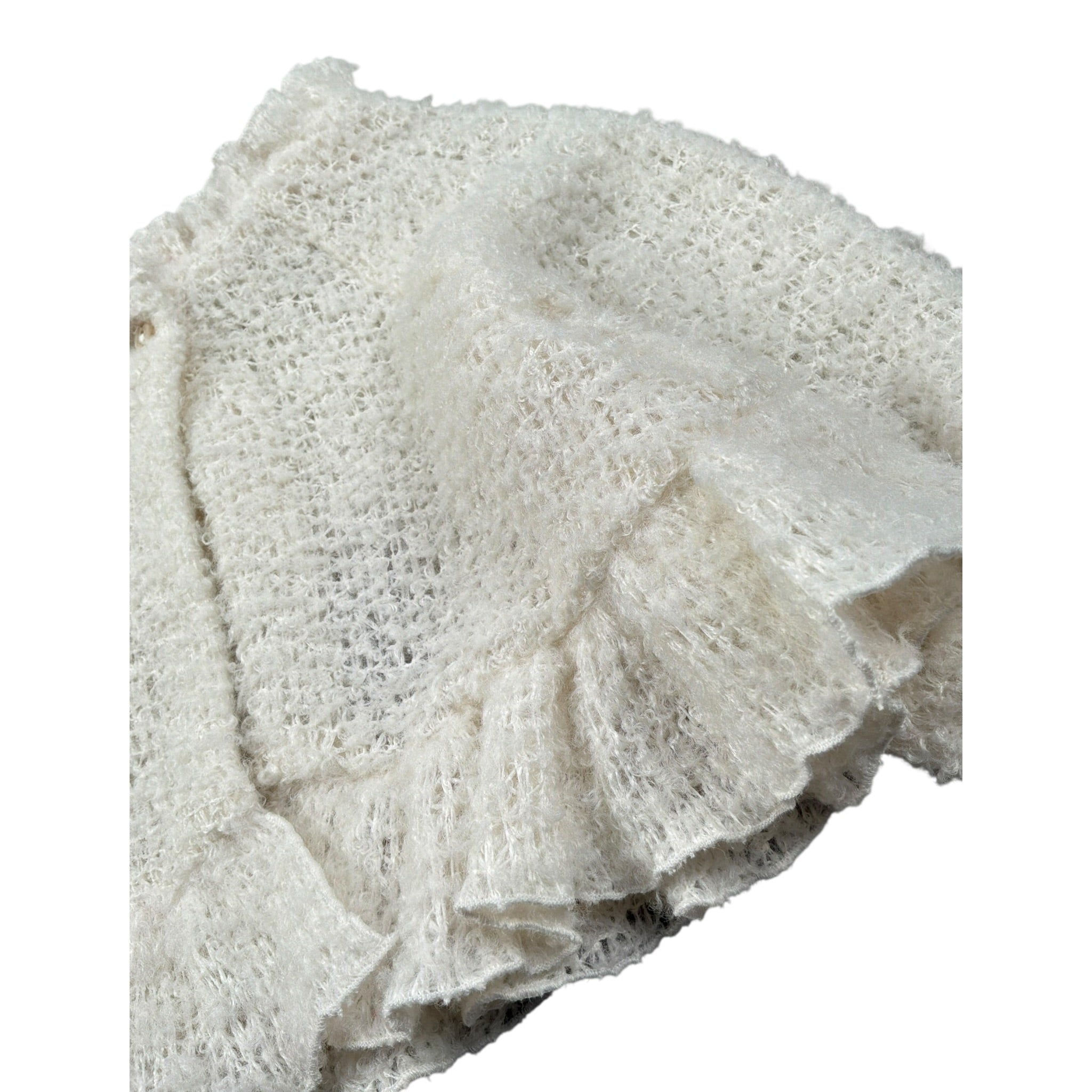 La Stupenderia Cardigan tinta unita con Colletto Panna per Neonata TBGH52 PANNA LA STUPENDERIA 