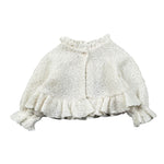 La Stupenderia Cardigan tinta unita con Colletto Panna per Neonata TBGH52 PANNA LA STUPENDERIA 
