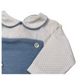 La Stupenderia Tutina Manica Lunga Bicolore Bianco/Azzurro per Neonato TBPG03 BIANCO/AZZURRO LA STUPENDERIA 