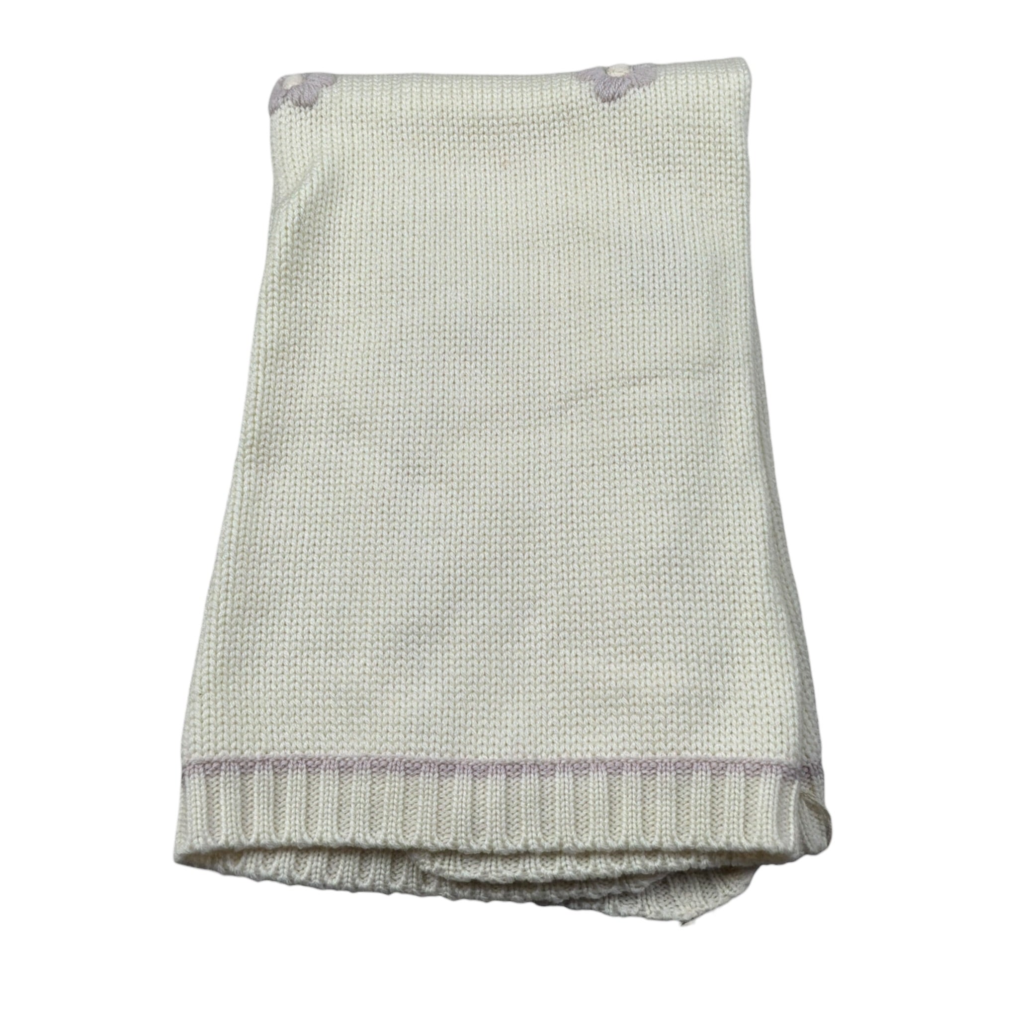 La Stupenderia Coperta tinta unita con Ricami Panna per Neonata WBCO52 PANNA LA STUPENDERIA 