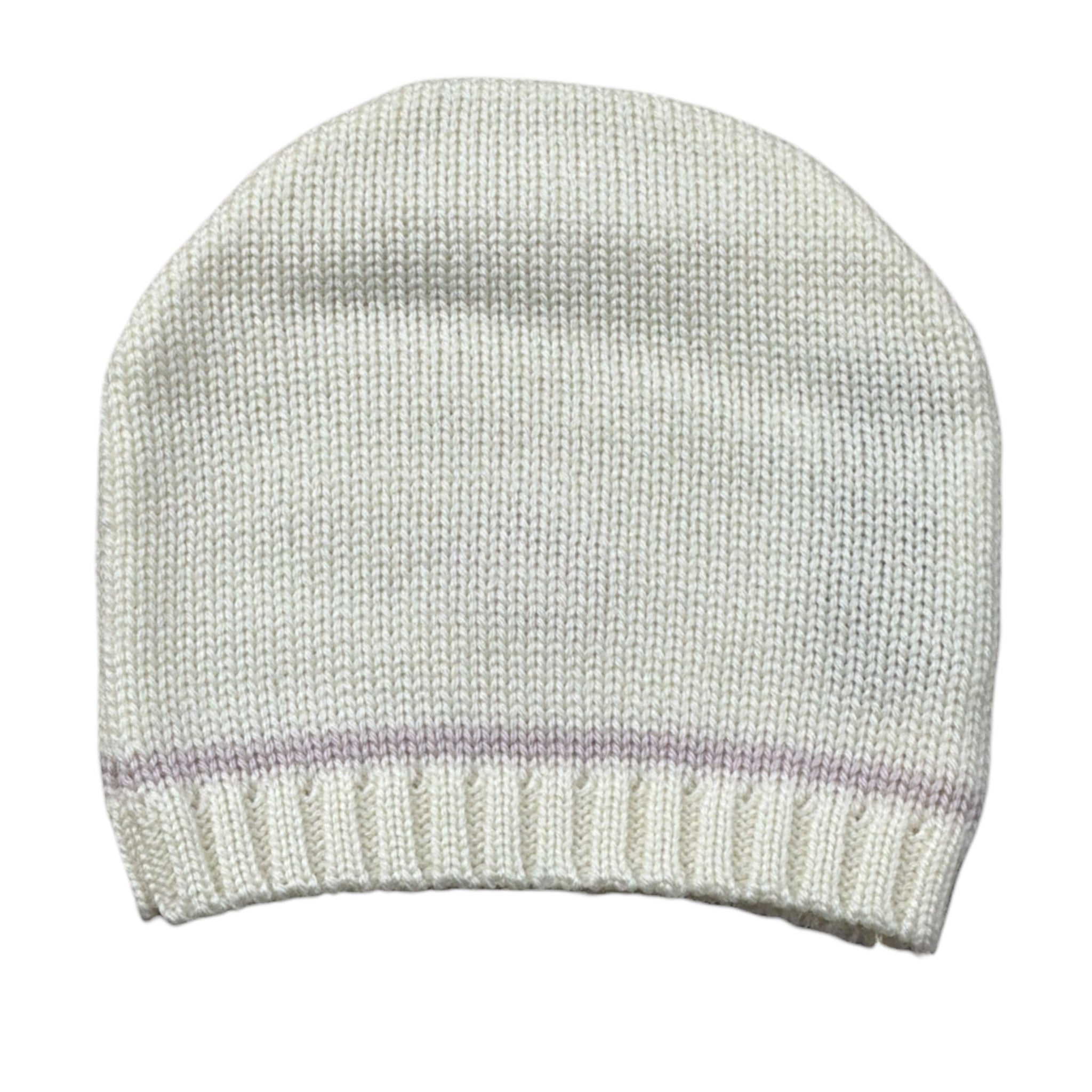 La Stupenderia Cappello tinta unita con Ricami Panna per Neonata WBCP52 PANNA LA STUPENDERIA 