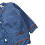 La Stupenderia Cardigan tinta unita con Bottoni Blu per Neonato WCCR65 BLU LA STUPENDERIA 