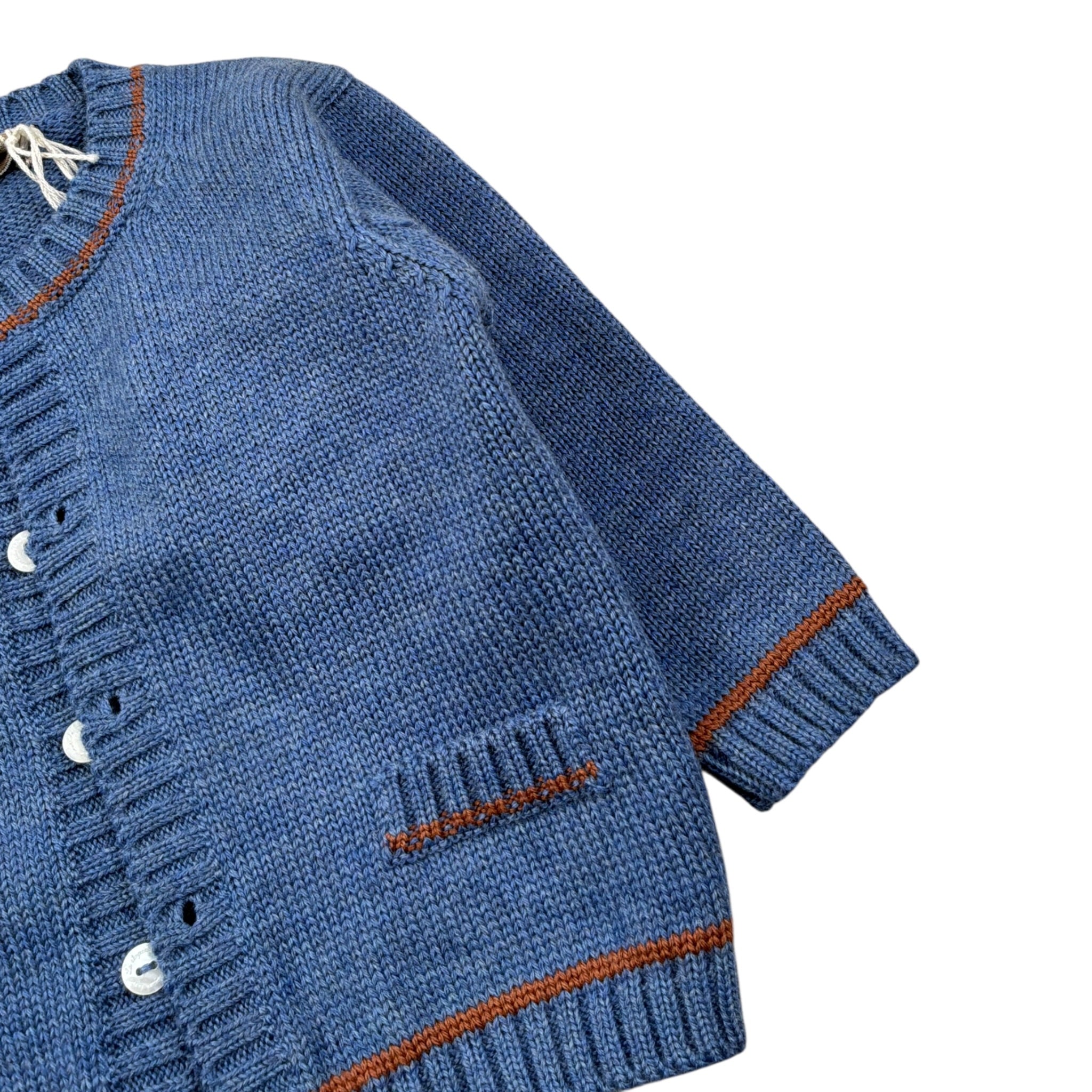 La Stupenderia Cardigan tinta unita con Bottoni Blu per Neonato WCCR65 BLU LA STUPENDERIA 