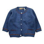 La Stupenderia Cardigan tinta unita con Bottoni Blu per Neonato WCCR65 BLU LA STUPENDERIA 