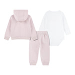 Lacoste Completo 3Pz Felpa-Pantalone-Body Rosa per Neonata 2W1153 ROSA LACOSTE 