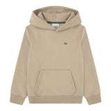 Lacoste Felpa tinta unita con Cappuccio Beige per Bambina SJ0926J BEIGE LACOSTE 