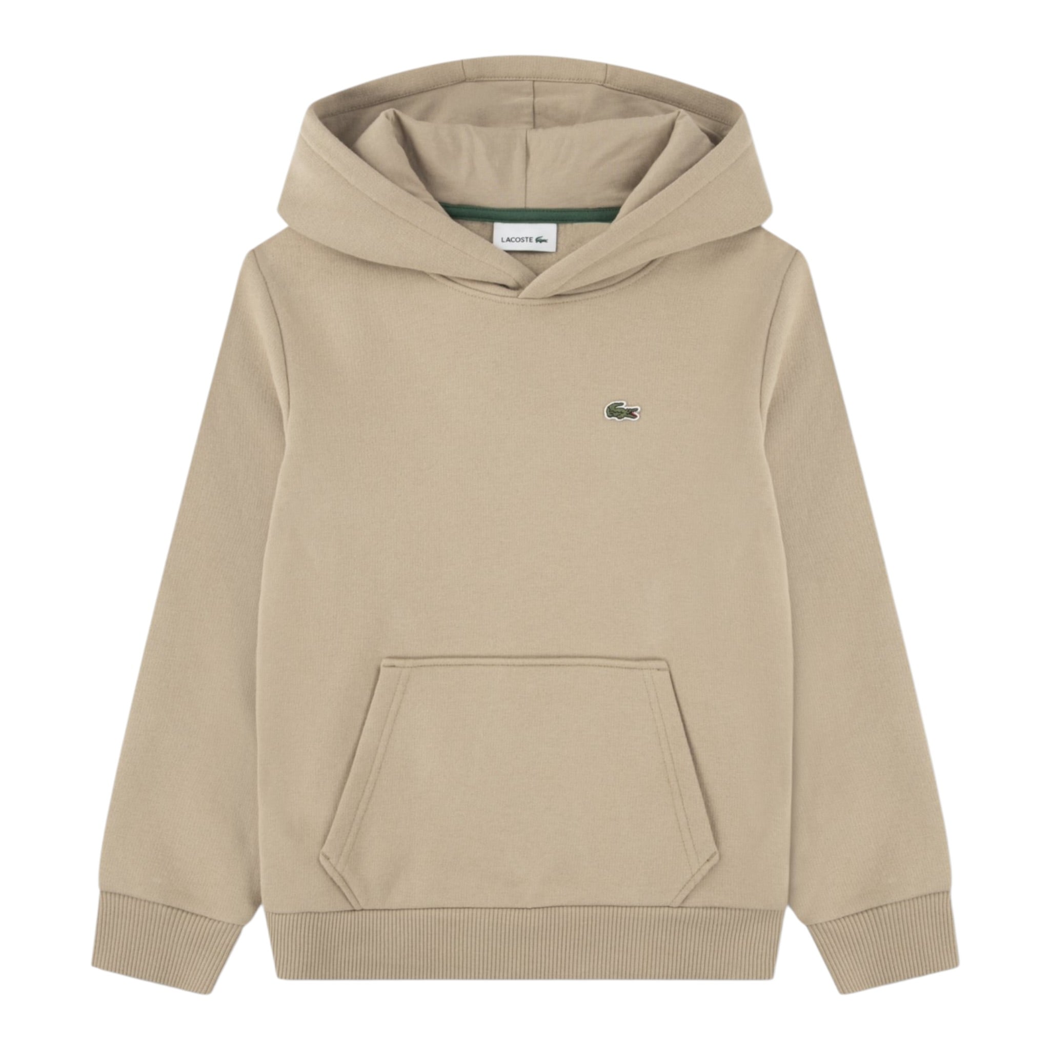 Lacoste Felpa tinta unita con Cappuccio Beige per Bambina SJ0926J BEIGE LACOSTE 