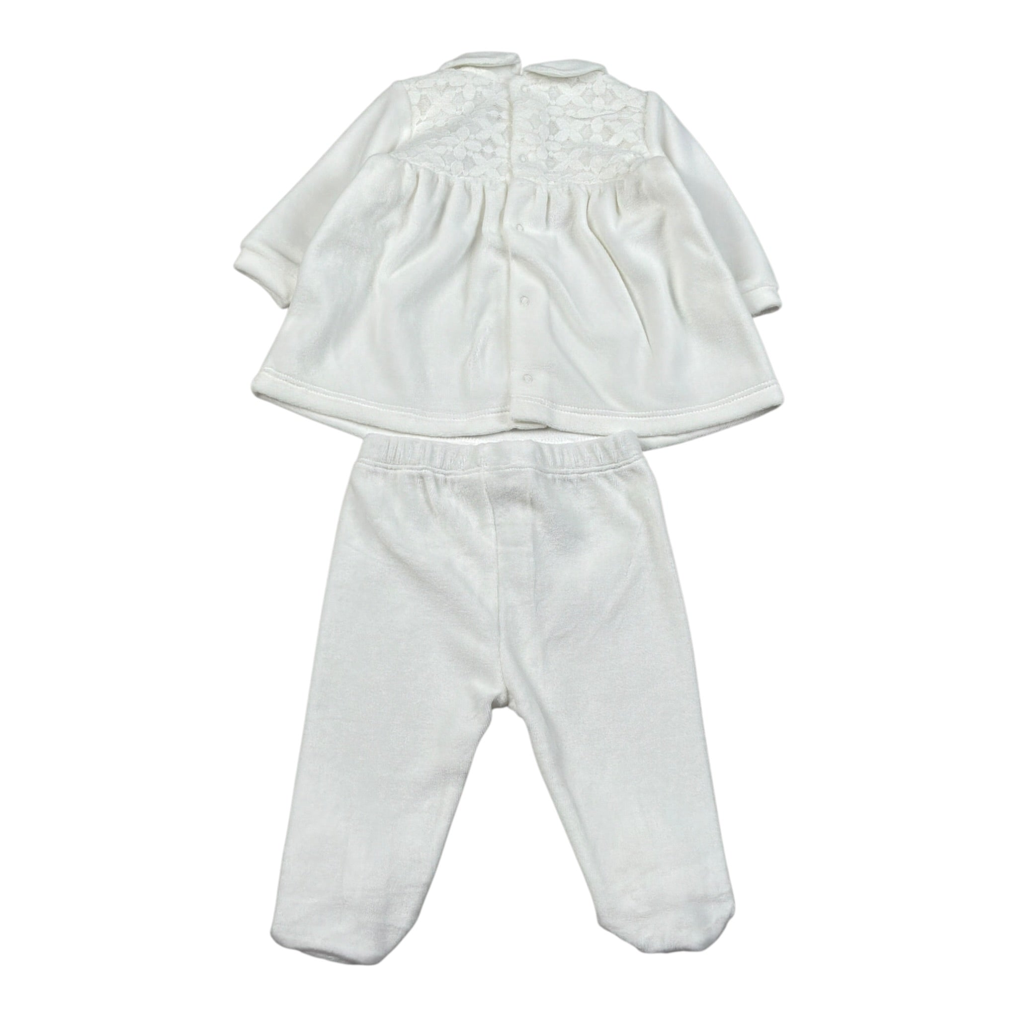 Lalalu' Completo 2Pz tinta unita Maglia-Ghettina Bianco per Neonata CPL7Q BIANCO LALALU' 