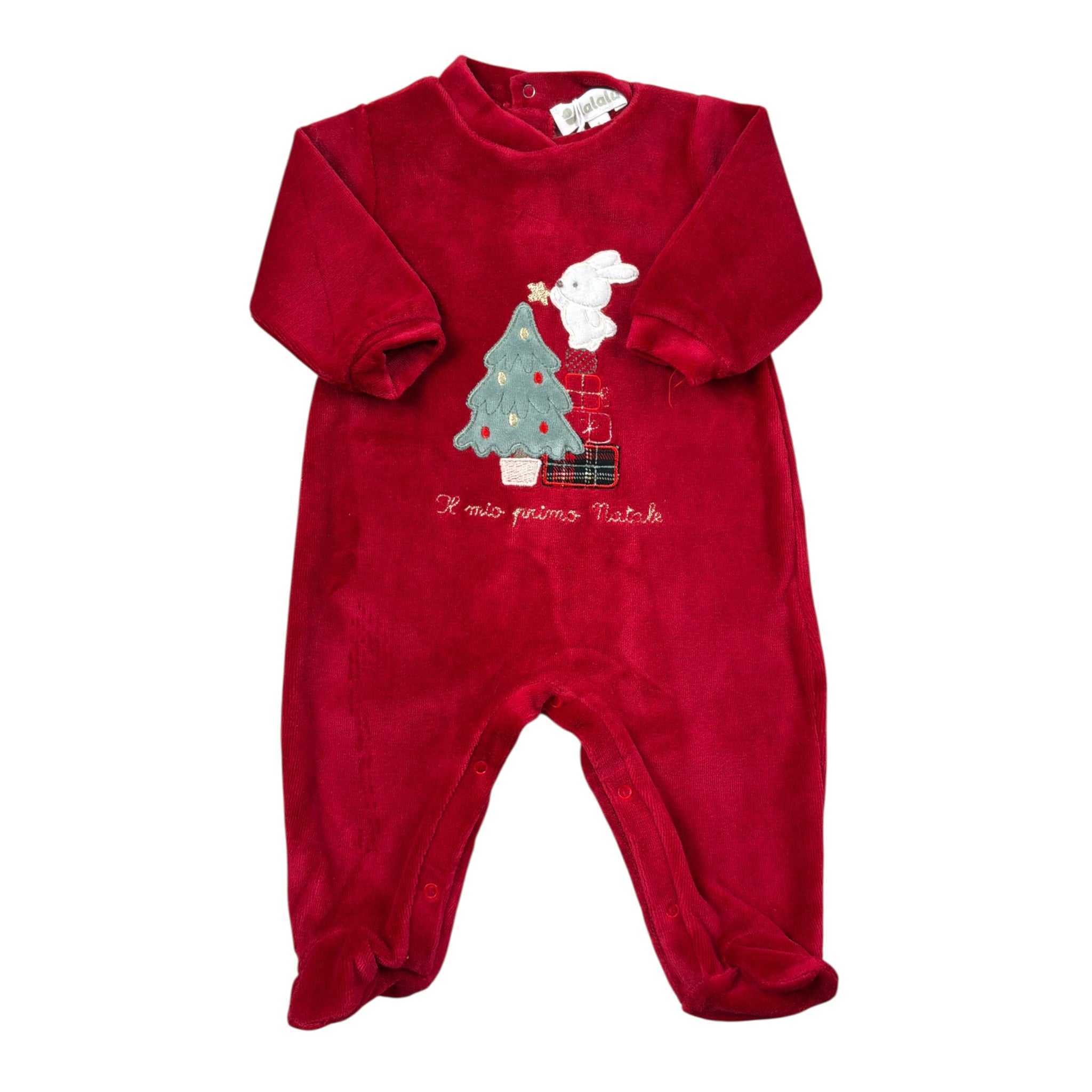 Lalalu' Tutina tinta unita con Stampa Rosso per Neonato TCL507Q ROSSO LALALU' 