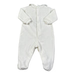 Lalalu' Tutina tinta unita con Ricami Bianco per Neonata TCL7Q BIANCO LALALU' 