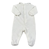 Lalalu' Tutina tinta unita con Ricami Bianco per Neonata TCL7Q BIANCO LALALU' 