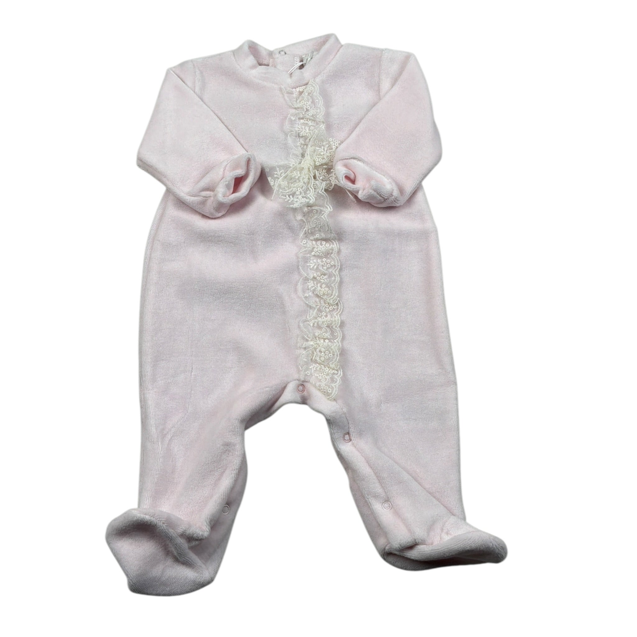Lalalu' Tutina Manica Lunga Tinta Jnita In Ciniglia Rosa per Neonata TCL8QQ ROSA LALALU' 