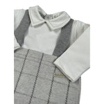 Lalalu' Tutina Bicolore con Fantasia A Righe Bianco/Grigio per Neonato TML02Q BIANCO/GRIGIO LALALU' 
