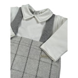 Lalalu' Tutina Bicolore con Fantasia A Righe Bianco/Grigio per Neonato TML02Q BIANCO/GRIGIO LALALU' 