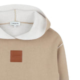 Lanvin Felpa tinta unita con Cappuccio In Maglia Beige per Bambino N30297 BEIGE LANVIN 