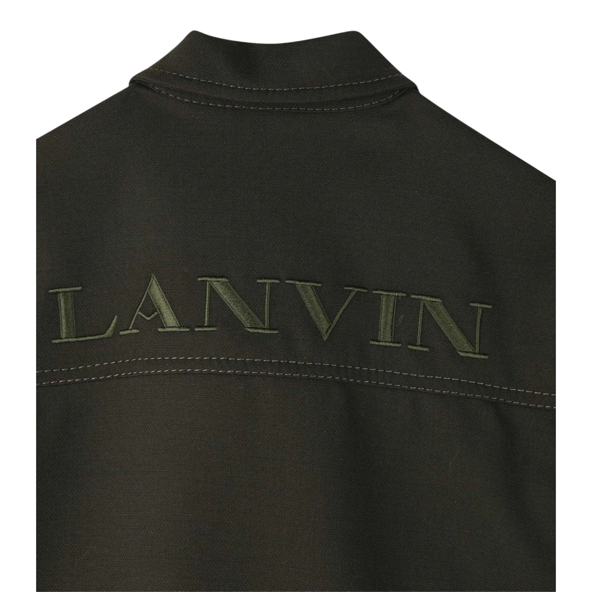 Lavin Camicia Manica Lunga tinta unita con Logo Verde per Bambino N30258 VERDE LAVIN 