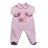 Le Bebe Tutina Manica Lunga tinta unita Rosa per Neonata LBG5374 ROSA LE BEBE 