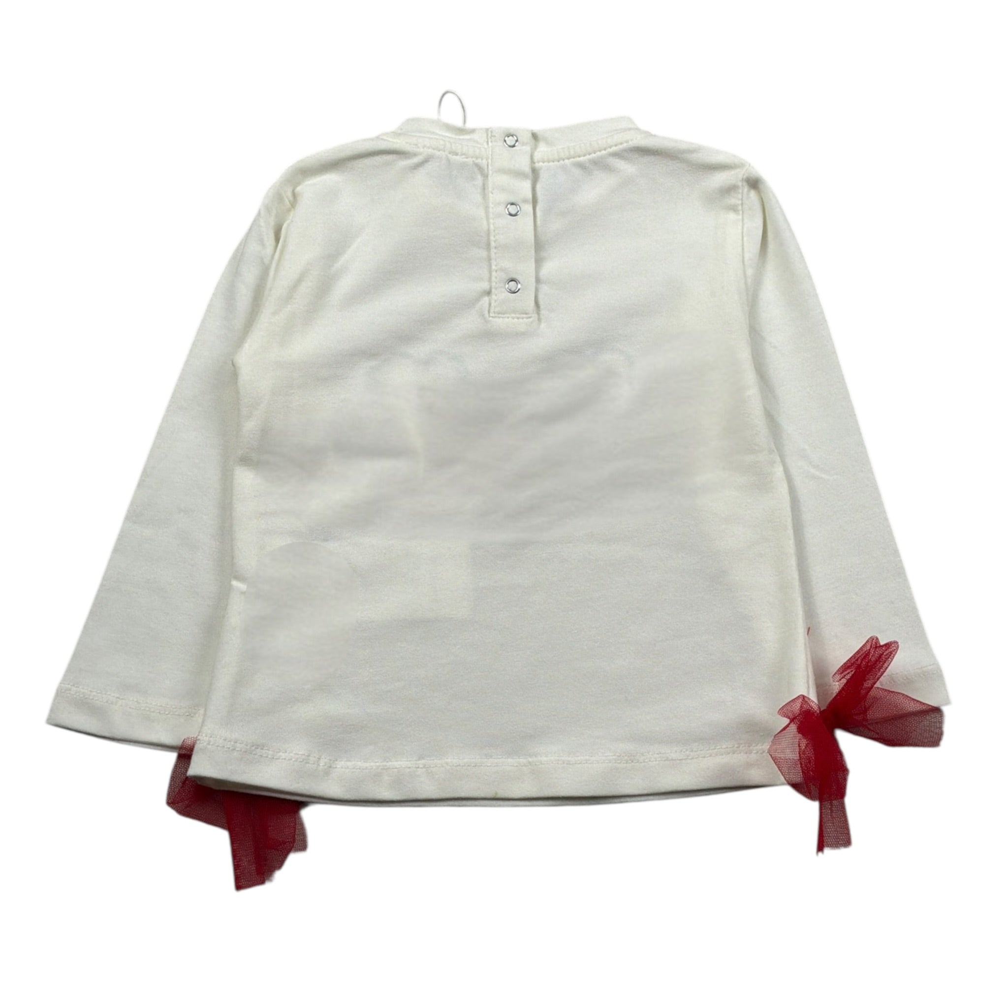 Le Bebe Shirt Girocollo tinta unita con Stampa Panna per Neonata LBG5419 PANNA LE BEBE 