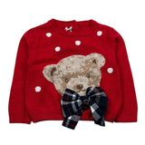 Le Bebe Maglia Girocollo Tint Uita con Stampa Rosso per Neonata LBG5497 ROSSO LE BEBE 
