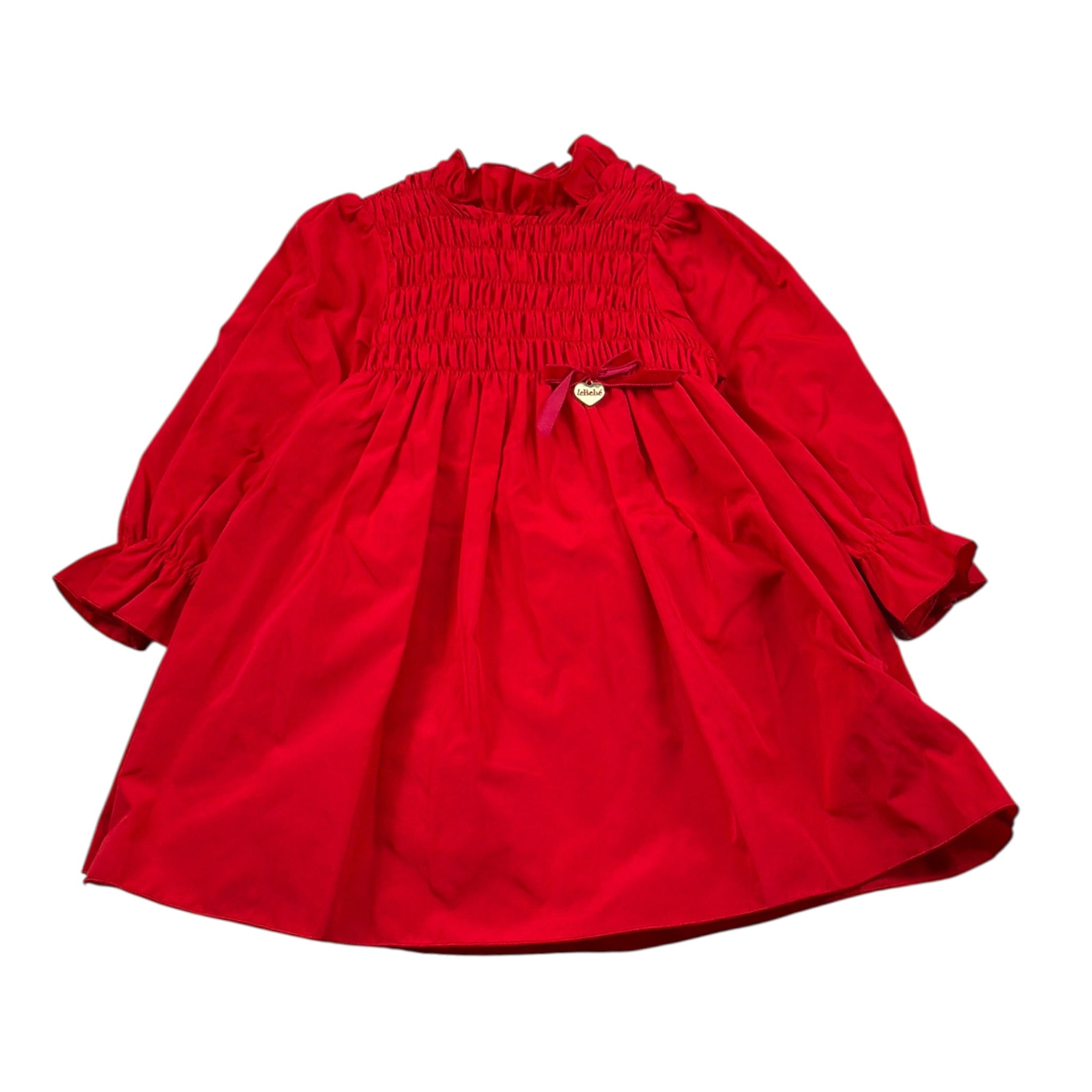 Le Bebe Abito Manica Lunga tinta unita Rosso per Neonata LBG5543 ROSSO LE BEBE 