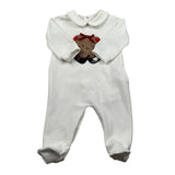 Le Bebe Tutina Manica Lunga Tint Unita Bianco per Neonata LBG5567 BIANCO LE BEBE 