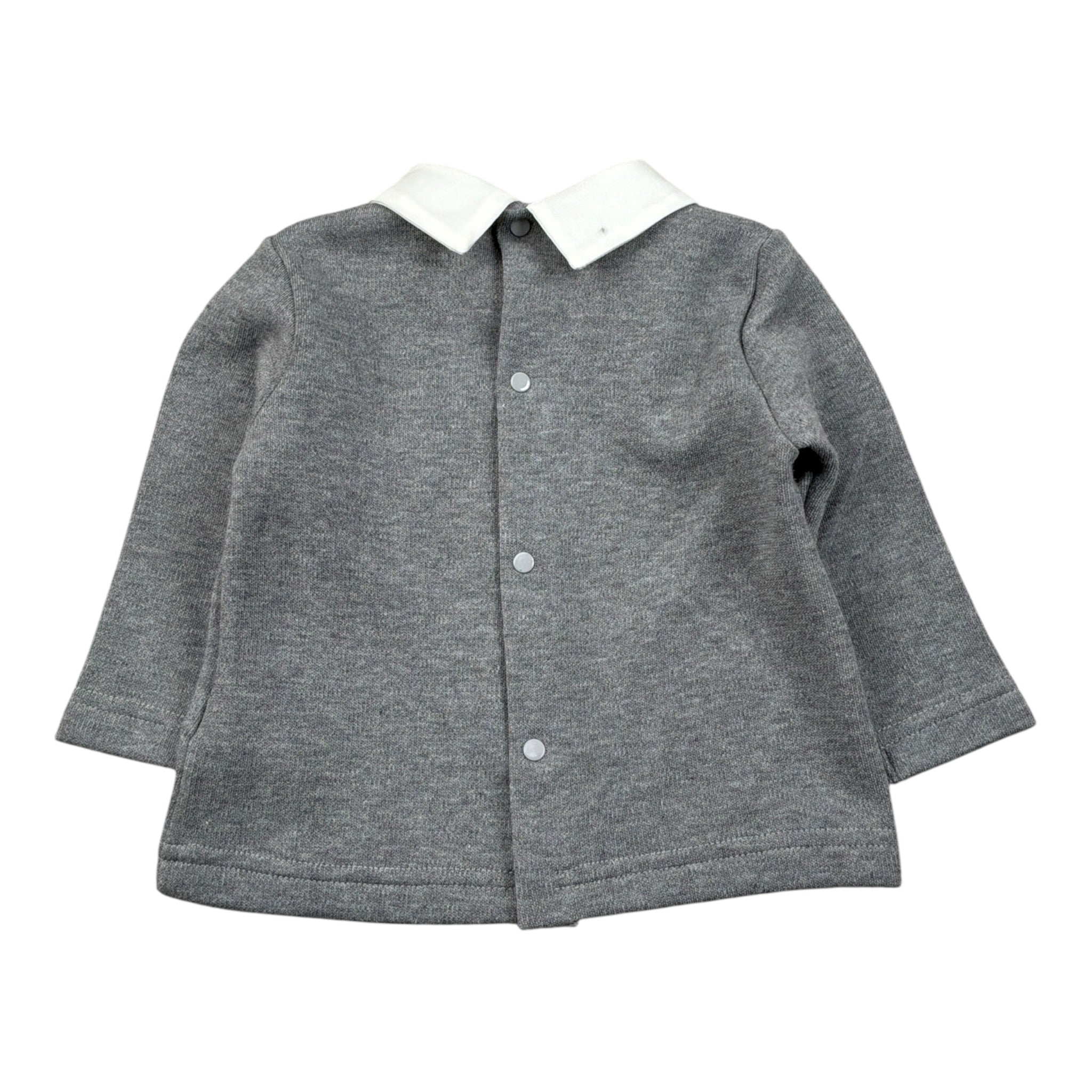 Le Bebe' Maglia tinta unita con Colletto Grigio per Neonato LBB4662 GRIGIO LE BEBE' 