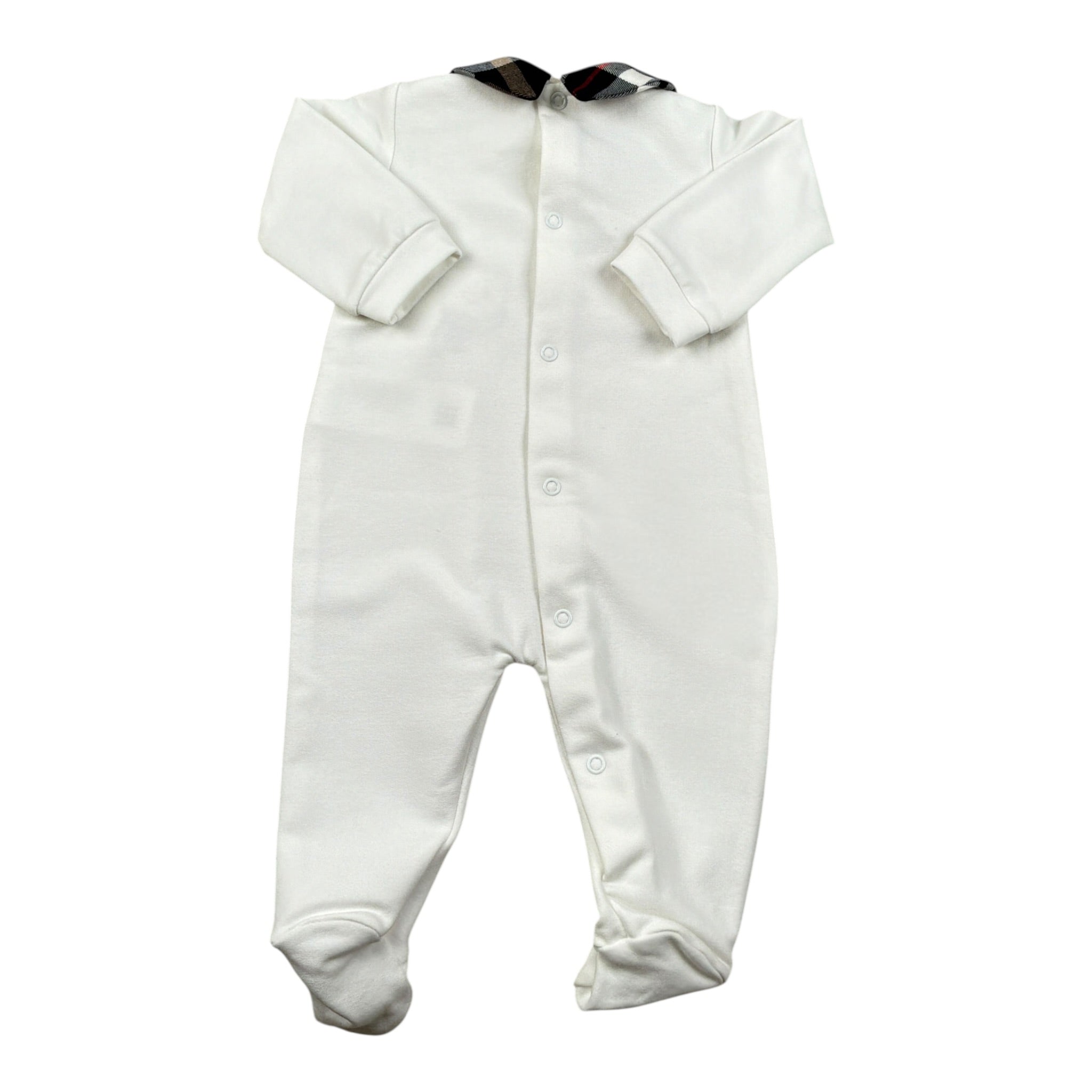 Le Bebe' Tutina tinta unita con Stampa Bianco per Neonato LBB4678 BIANCO LE BEBE' 