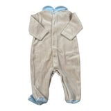 Le Bebe' Tutina tinta unita con Stampa In Velluto Beige per Neonato LBB5081 BEIGE LE BEBE' 