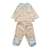 Le Bebe' Completo 2 Pezzi Maglia-Ghettina In Ciniglia Beige per Neonato LBB5082 BEIGE LE BEBE' 