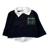 Le Bebe' Maglia tinta unita con Camicia Incorporata Blu per Neonato LBB5170 BLU LE BEBE' 