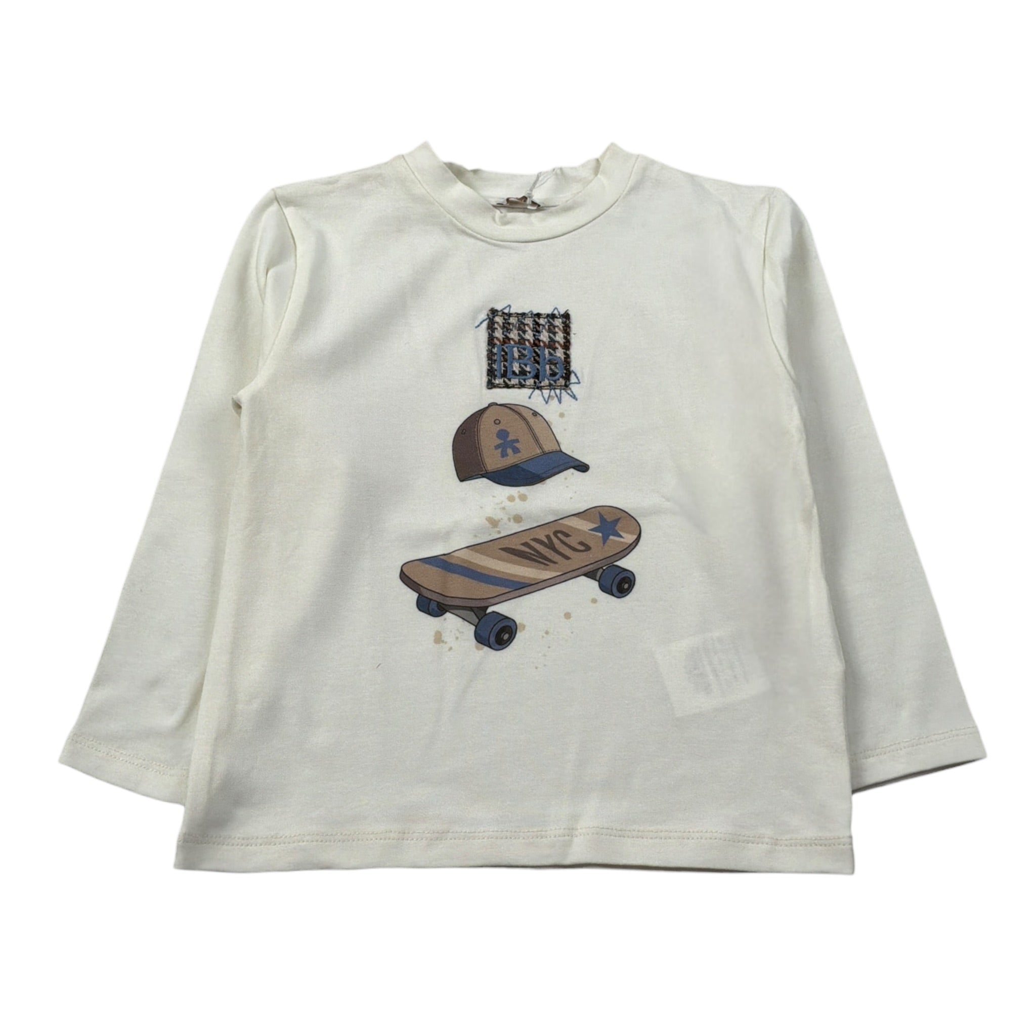 Le Bebe' Shirt Girocollo tinta unita con Stampa Panna per Neonato LBB5183 PANNA LE BEBE' 