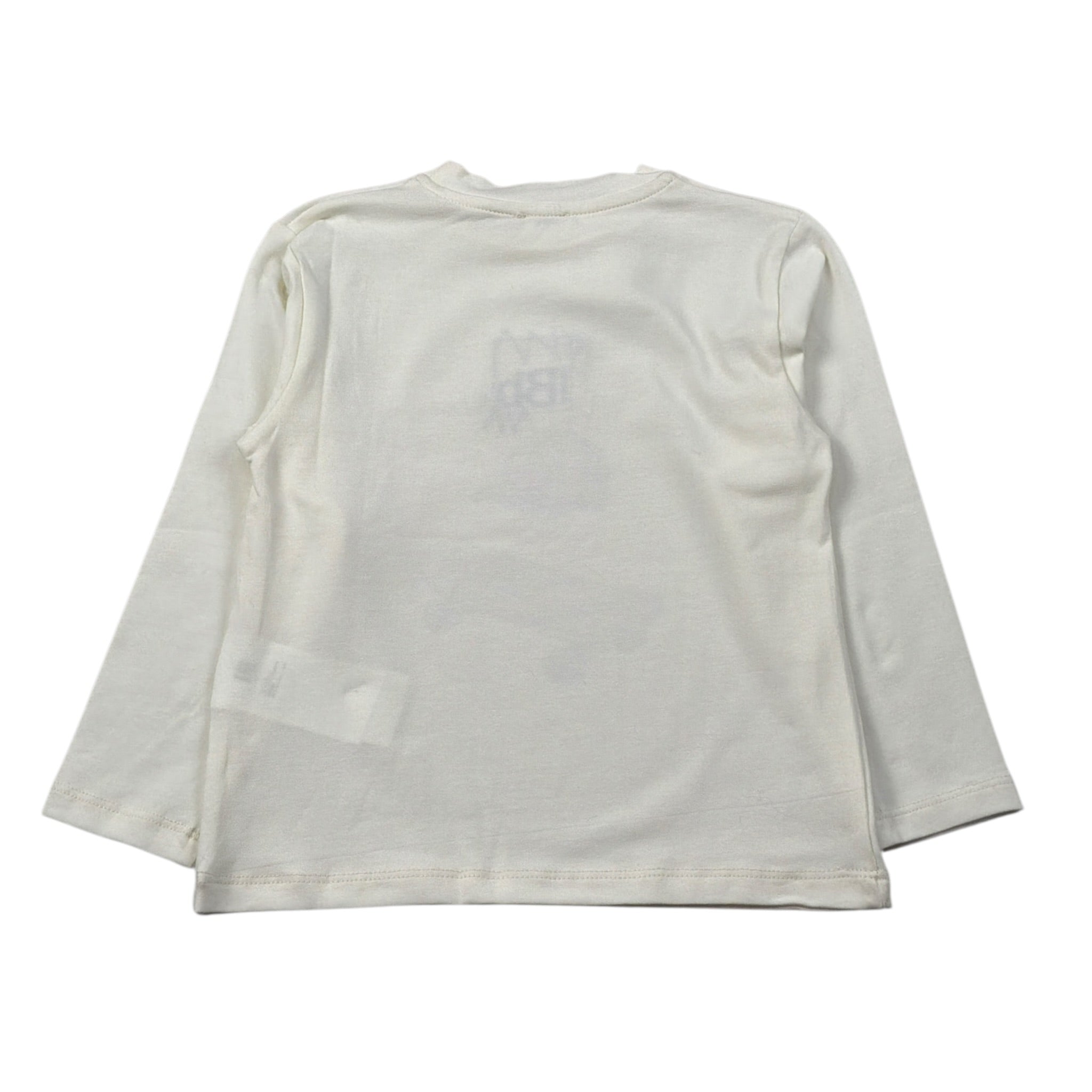 Le Bebe' Shirt Girocollo tinta unita con Stampa Panna per Neonato LBB5183 PANNA LE BEBE' 