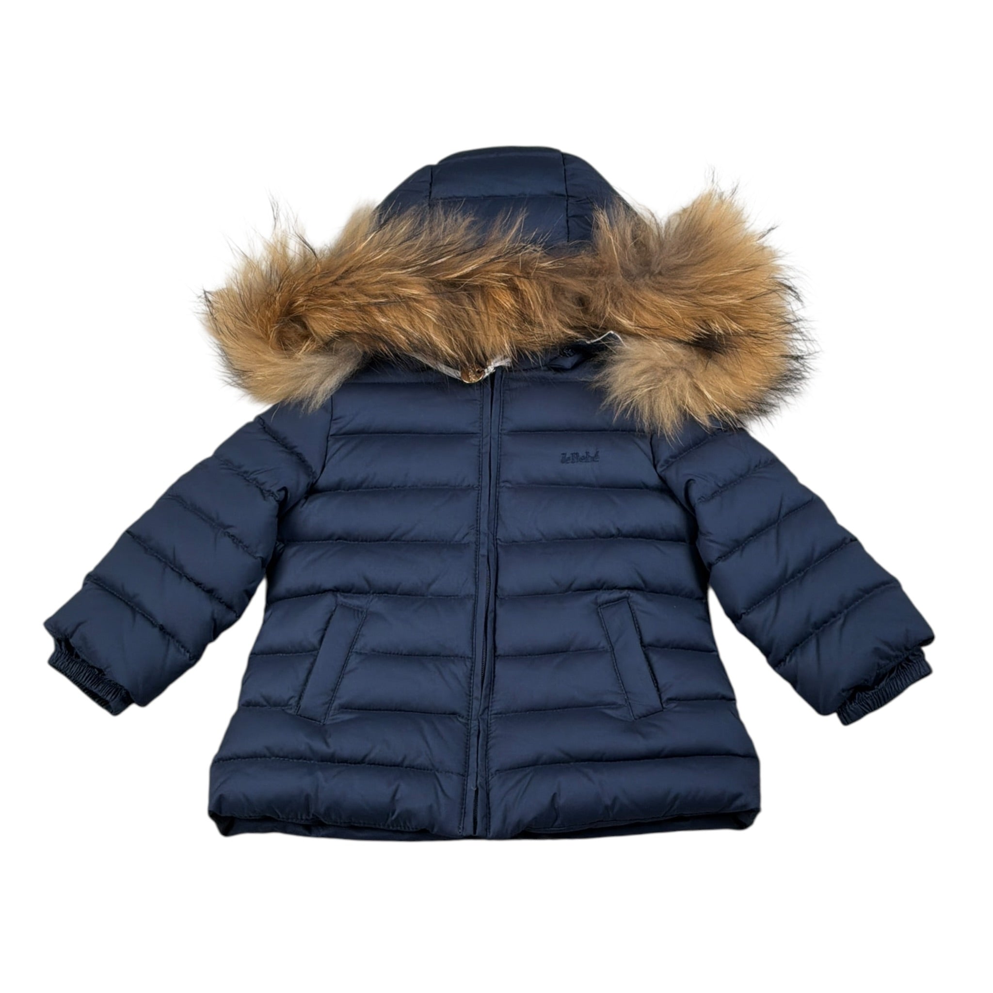 Le Bebe' Giubbino tinta unita con Cappuccio Blu per Neonato LBG089 BLU LE BEBE' 