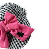 Le Bebe' Cappello Bicolore con Fantasia A Quadri Bianco/Nero per Neonata LBG2832 BIANCO/NERO LE BEBE' 