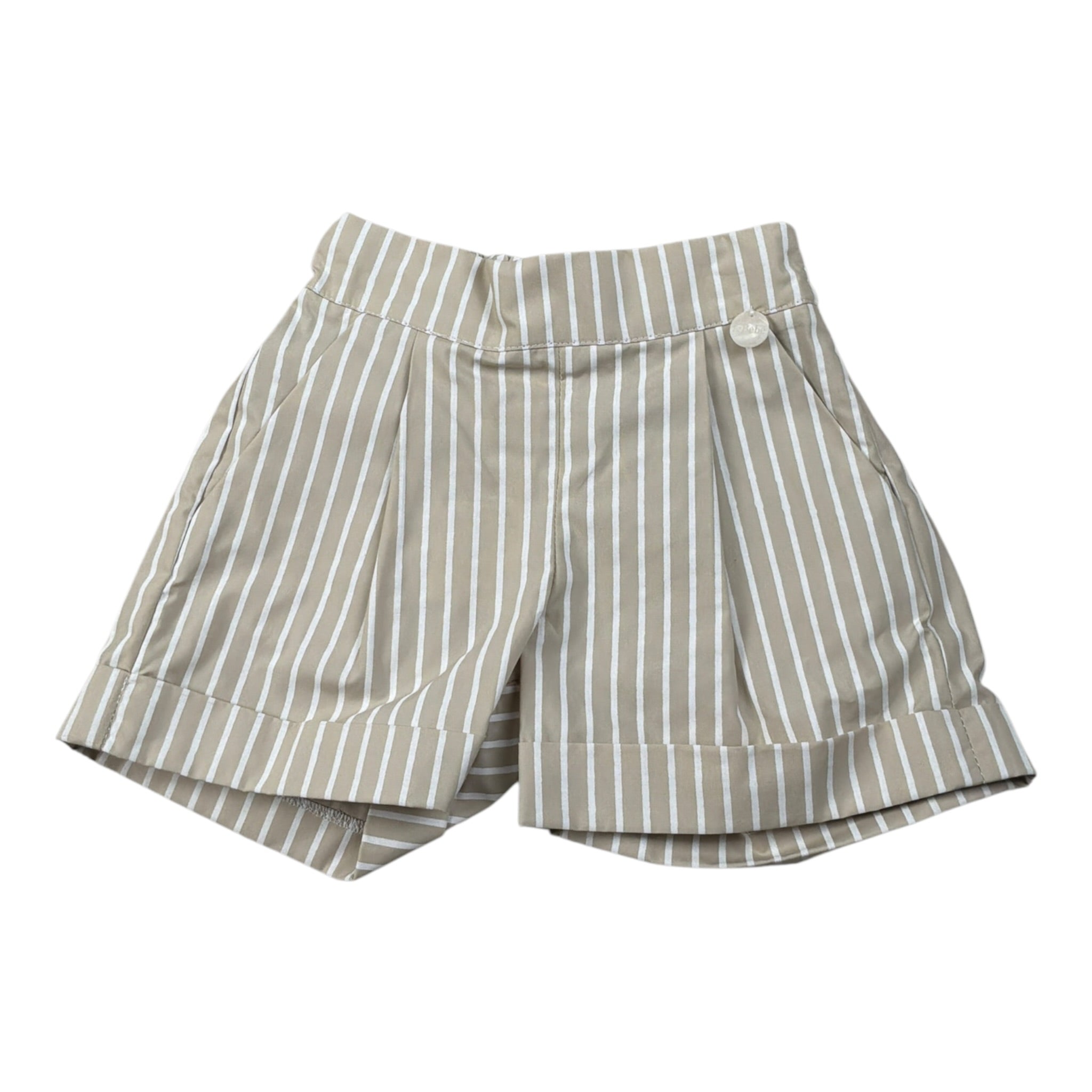 Le Bebe' Short Bicolore con Fantasia A Righe Beige per Neonata LBG5823 BEIGE LE BEBE' 